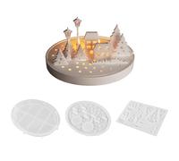 Moule unique en silicone pratique pour créer des scènes de rue détaillées, support de lampe de nuit en résine coulée