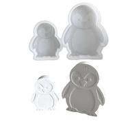Moule unique en silicone robuste en forme de pingouins pour créer des bougies et des savons, décoration de la maison et cadeaux faits à la main, moules en silicone sûrs pour un usage quotidien