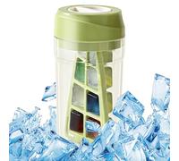 Mouleà glaçons - plus frais de 16,5 x 8 cm, récipient à 8 sections, couvercle anti-déversement, refroidisseur de jus, de lait, de bière, de whisky, de bourbon | Organisateur de stockage de co