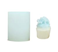 Moules 3D en Silicone en forme de crème glacée, moule à Fondant de fleur pour la cuisson de cupcakes, bougie parfumée à la Rose, bougie parfumée artisanale en résine époxy
