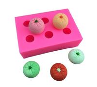 Moules 3D en silicone mandarine pour la cuisson des mousses, des gâteaux, des desserts chocolat, des puddings, des gelées, des glaces, un démoulage facile, 6 cavités, des moules en silicone faciles
