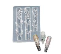 Moules 3D en Silicone pour Nail Art, thème papillon, modèle de Nail Art, Texture en Silicone pour esthéticiennes et apprenants, moule papillon
