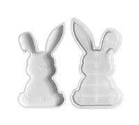 Moules à assiettes en forme de lapin - Moule pour plateau de lapin, moule époxy pour lapin | moule de fourchette à bijoux en forme de lapin, moules d'assiette en forme de lapin pour