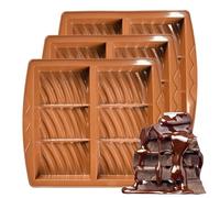 Moules à barres de chocolat - 3 moules épais pour barre de chocolat farcie, barres de céréales nutritives, moules en silicone de qualité alimentaire, moule à barre de chocolat épais, extra profond