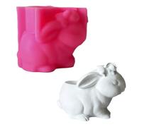Moules à Béton,Coulée De Résine Animale 3D - Forme Lapin en Résine Époxy Ciment et Argile,pour la Fabrication d Artisanat Plâtre Argile Bougie et Porte-stylo