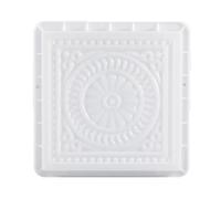 Moules à béton Moule à béton carré Floral Vintage, bricolage for chemin, jardin, brique de ciment pas