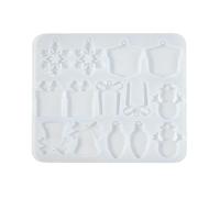 Moules à bijoux en résine de Noël - Silicone flexible, pour la fabrication de pendentifs, moule à bijoux en résine conviviale, accessoires de moulage de haute qualité | Colliers de vacances Design-Ki