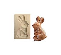 Moules à biscuits 3D en bois - Formes à biscuits en bois-emporte-pièces pour enfants emporte-pièces découpoir à biscuit la pâtisserie, tampon à biscuit pain pour Pâques, Halloween, Thanksgiving, Noël