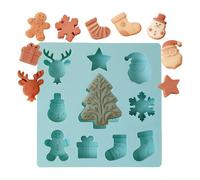 Moules À Biscuits De Noël En Silicone - Moules En Silicone À 10 Cavités Pour Chocolat - À Fondant Festifs,Pour Pâtissiers Amateurs Amateurs Desserts Organisateurs Fêtes Débutants Cuisine Chefs