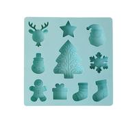 Moules À Biscuits De Noël - Moules En Silicone À 10 Cavités Pour Chocolat,Forme De Cuisson Pour Fêtes - Pour Pâtissiers Amateurs Amateurs Desserts Organisateurs Fêtes Débutants Cuisine Chefs Pâtissier