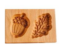 Moules à biscuits en bois 3D gland et feuilles gaufrage timbres à biscuits moule pour cuisine de Noël bricolage outils de cuisson tampon presse