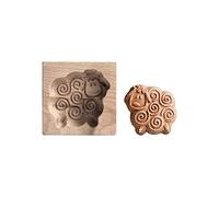 Moules à Biscuits en Bois 3D Sculpté à Motif Fleur Halloween Citrouilles Moule à Pâtisserie Alimentaire pour Gâteau de Biscuit pour Cuisine, DIY, Décoration Artisanale Enfants et Adultes