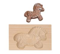 Moules à Biscuits en Bois 3D Sculpté à Motif Fleur Halloween Citrouilles Moule à Pâtisserie Alimentaire pour Gâteau de Biscuit pour Cuisine, DIY, Décoration Artisanale Enfants et Adultes