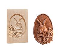 Moules à Biscuits en Bois 3D Sculpté à Motif Fleur Halloween Citrouilles Moule à Pâtisserie Alimentaire pour Gâteau de Biscuit pour Cuisine, DIY, Décoration Artisanale Enfants et Adultes