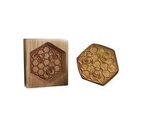Moules à Biscuits en Bois 3D Sculpté à Motif Fleur Halloween Citrouilles Moule à Pâtisserie Alimentaire pour Gâteau de Biscuit pour Cuisine, DIY, Décoration Artisanale Enfants et Adultes