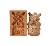 Moules à biscuits en bois pour tampon, gaufrage, pâtisserie, 8 styles au choix, moules à biscuits en bois pour la cuisson de fleurs, feuilles, roses, oiseaux, cerfs, maisons, hérissons, pommes de pin