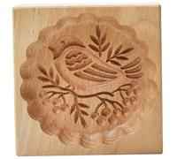 Moules à biscuits en bois, tampons à biscuits sablés sculptés en 3D-moules réutilisables antiadhésifs de 3.9 pouces pour la cuisson-moule