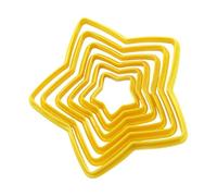 Moules à biscuits en forme d ' étoile et de cœur, rudiments de cuisine, de qualité alimentaire, Substance ABS créative, artisanat du sucre, consommables, outils de décoration de gâteaux, 6 pièces
