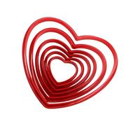 Moules à biscuits en forme d ' étoile et de cœur, rudiments de cuisine, de qualité alimentaire, Substance ABS créative, artisanat du sucre, consommables, outils de décoration de gâteaux, 6 pièces