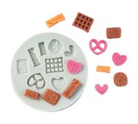 Moules à biscuits en silicone efficaces et conviviaux avec forme miniature pour la cuisson des enfants et la préparation des desserts de fête - Plateau à glaçons en silicone convivial