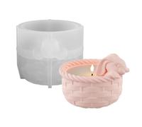 Moules À Bocaux - Moules Artisanaux, Porte-bibelots | Fournitures De Moulage De Panier De Lapin De Pâques, Artisanaux En Silicone, Support De Rangement De Bibelots De Vacances, Moule De Pot De