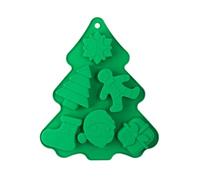Moules à bonbons de Noël en silicone - Accessoires de cuisson en silicone - 6 compartiments - Motif flocon de neige 3D - Moules de Père Noël - Pour décoration de cupcakes, mousse, chocolat, biscuits