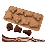 Moules À Bonbons De Noël,Outils De Pâtisserie En Silicone À 8 Cavités | Moules à Savon Faits Main | Pour Biscuits, Desserts, Gelée, Bougies, Savon, Bonbons, Fêtes, Soirées, Réunions,