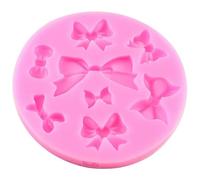 Moules à bonbons en chocolat moule en silicone pour nœud papillon 8 mini moules pour fondant et sucre outil de décoration de gâteaux DIY rose