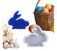 Moules à bougie de lapin de Pâques, moule en résine de Pâques, moule à bougie en fonte fait à la main avec lapin 3D, décoration artisanale de texture douce pour faire de la glace, du savon, du plâtre