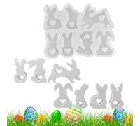 Moules à Bougie,Décoration De Pâques En Silicone Lapin Pour La Maison | Moules à Résine Animaux Démoulage Rapide - Pour Chocolat Pâte À Modeler Décoration Intérieur Anniversaire Pâques