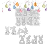 Moules à Bougie,Décorations Maison Mignonnes Antiadhésives Pâques | Moule en Résine Lapin pour Bougies Artisanales - Pour Chocolat Pâte À Modeler Décoration Intérieur Anniversaire Pâques