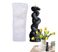 Moules à bougie en silicone, moules d'artisanat en silicone, pochoir époxy 3D résistant à la chaleur du gabarit de savon serpent moules, lave-vaisselle