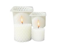 Moules à bougies | 2 pièces réutilisables | Formes modernes en silicone pour cire, plâtre, savon, moulage de résine | Lot de 2 créatifs pour décoration d'intérieur, cadeaux de fête, Halloween, Noël