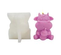 Moules à bougies 3D en silicone en forme de vache - Pour la fabrication de bougies - Pour Thanksgiving, vacances, fête d'anniversaire, pâtisserie, bureau, bureau, école, dortoir