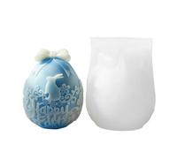 Moules à bougies à œufs, moule en silicone pour œufs de Pâques 3D, décoration de table de printemps, moule en résine pour bougie d'aromathérapie, savon, argile, décoration de plâtre