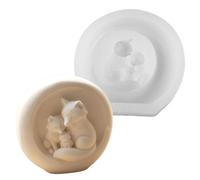 Moules à Bougies Accessoires de Loisirs Créatifs Animaux Mignons Amusants | Moules Silicone Lapin Formes Pour Résine Plâtre Savon DIY Décor Maison Bureau Fête