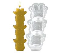 Moules à bougies de Noël 3 Cavités Père Noël Élan et Sapin Réutilisable | Formes amusantes pour fabrication de savon pour Plâtre Argile Béton Arts et Artisanat Savon Elk de Noël