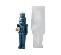 Moules à bougies de Noël 3D en forme d'animal Casse-noisette Fait à la main | Moule à bonbons soldat de Noël pour gelée, biscuits, savon, aromathérapie, fête, maison, bureau, école, bureau