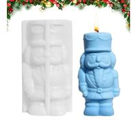 Moules à Bougies de Noël Casse-noisette artisanal de style britannique | Moule en Silicone Soldat Casse-Noisette pour Cire de Bougies, Plâtre, Argile, Chocolat, Pâte à Sucre, Confiserie, Déco
