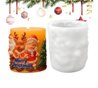 Moules À Bougies De Noël En Silicone - Moules En Époxy À Relief 3D De Père Noël, Renne Et Fille,Moule En Silicone Pour Décoration De Fêtes,Pour Bougies, Ciment, Plâtre, Planificateurs,