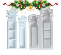 Moules à bougies de Noël faits à la main réutilisables | Moule en résine époxy pour bonbons gélifiés, gâteaux, caramels, gelée, pâtisserie, vacances, festival, rassemblement