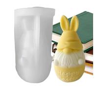 Moules à bougies de pâques en Silicone, moules artisanaux en forme de lapin à ressort, moule de décoration de gâteau 3D | Pour les fêtes de vacances, accent de maison, résine de chocolat, plâtre artis