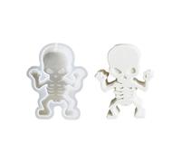 Moules à bougies d'Halloween - Moules de fabrication de bougies - Figurines décoratives faites à la main - Moules en plâtre pour pâte à modeler - Pendentif en résine époxy - Savon - Chocolat