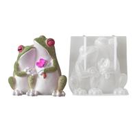 Moules à bougies en forme d'animal - Moule 3D en forme de grenouille pour la fabrication de bougies | Moule en silicone avec détails lisses, outil de résine de ciment, d'argile, savon, ciment