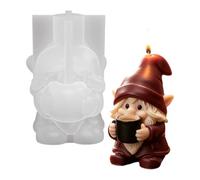 Moules à bougies en forme de Père Noël réutilisables 3D faits à la main
