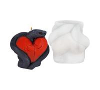 Moules à bougies en forme de serpent, moule en silicone anti-adhésif, outils d'artisanat pour moulage de figurines, projets artistiques, fabrication de bougies à la maison, 9,8 x 6,8 x 9,1 cm
