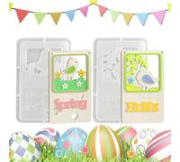 Moules à Bougies en Silicone - 2 Pièces d'Outil Saisonnier Réutilisable | Moule à Bougie pour Pâques | Pour Loisirs Créatifs Famille Étudiants Adultes Hommes Femmes Pâques Anniversaire Maison