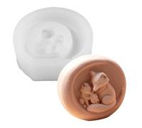 Moules à bougies en silicone Accessoires de Loisirs Créatifs Animaux | Moules Silicone Lapin Formes Pour Résine Plâtre Savon DIY Décor Maison Bureau Fête