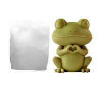 Moules À Bougies En Silicone - Cœur Mignon Et Figurines D'animaux Comme Un Chien, Une Grenouille, Une Tortue | Kit Artisanal DIY Pour Bougies Parfumées - Décoration Faite À La Main Pour La Fête D'anni