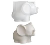 Moules à bougies en silicone en forme d ' éléphant, de qualité alimentaire, pour bougies faites à la main, conteneur de stockage décoratif, pots de fleurs en béton, jardinière, fabrication de fonte